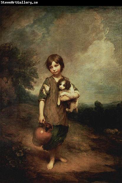 Thomas Gainsborough Dorfmadchen mit Hund und Henkelkrug